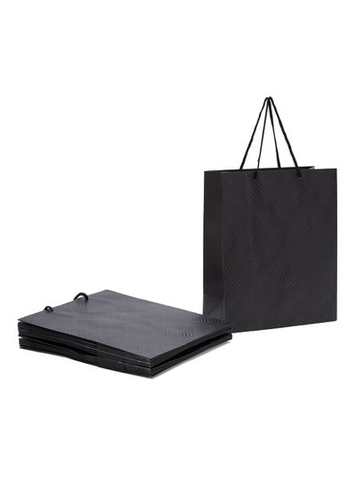 Buy 12-Piece Plain Gift Bag Black in Saudi Arabia