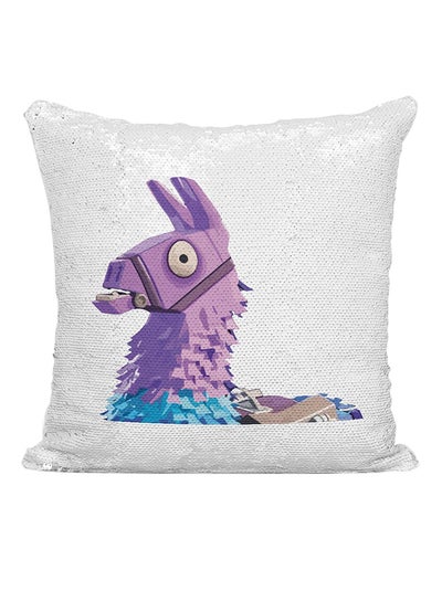 اشتري Fortnite Unicorn Head Sequined Cushion أبيض/أرجواني/أزرق 16x16 بوصة في الامارات