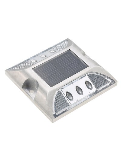 Buy 6-LED Solar Powered Energy Driveway Lamp White in UAE