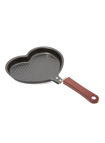 Buy Heart  Shape Egg Frying Pan Grey/Red in UAE