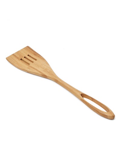 Buy Wooden Slotted Spatula CTW4 Beige 0.5kg in UAE