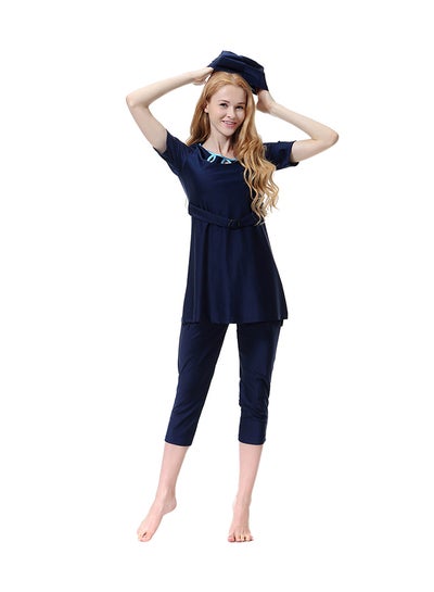 Buy 3-Piece Burkini Set Navy Blue in Saudi Arabia