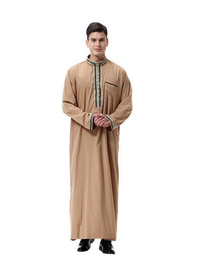 Round Neck Thobe Thawb Caftan Camel price in Saudi Arabia | Noon Saudi ...