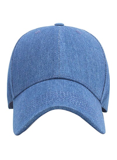 Buy Solid Pattern Baseball Cap Dark Blue in Saudi Arabia