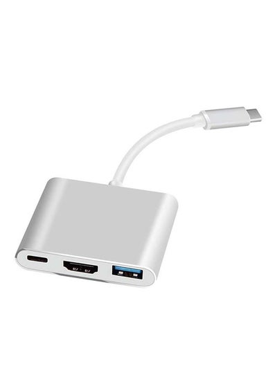 Buy USB 3.1 Type-C To HD TV HDMI Adapter Silver in Saudi Arabia