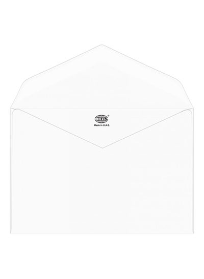 Buy 25-Piece Executive Laid Paper Glued Envelope Set White in UAE