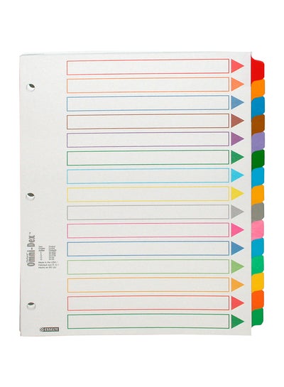 Buy A4 Round Index Card Divider White in Saudi Arabia