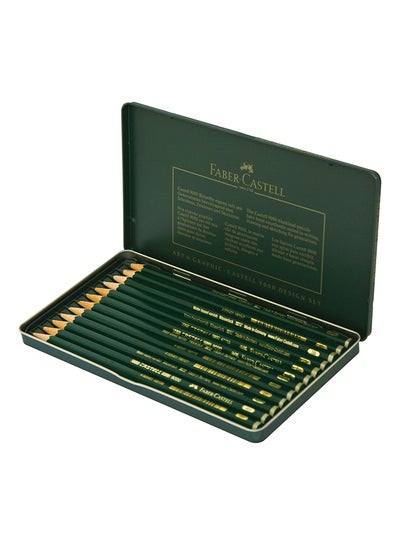 سعر مجموعة أقلام رسم 9000 مع علبة من 12 قطعة أخضر فى السعودية 