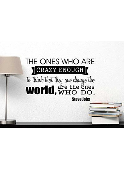 Buy Steve Jobs Quote Wall Sticker Black 80x50cm in UAE