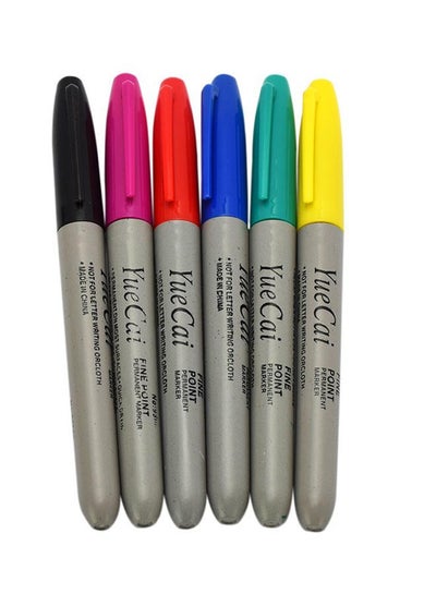 Buy 6-Piece Unique Tattoo Pen Set Multicolour in UAE