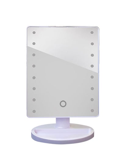 Buy 16-LED Touch Screen Makeup Mirror White in UAE