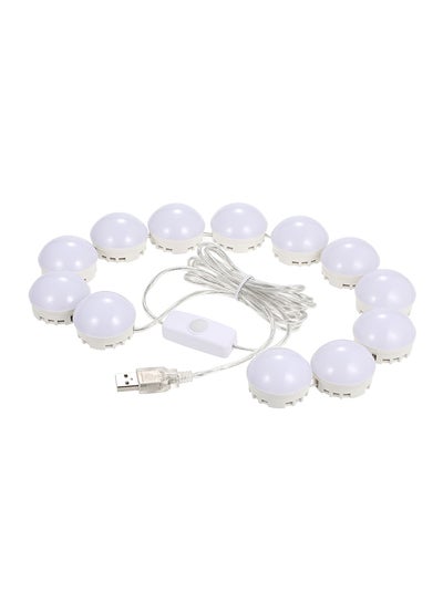 Buy 12-Piece Vanity Mirror LED Bulb Set Cool White in UAE