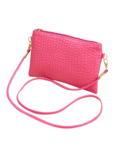 Buy Crocodile Pattern Summer Crossbody Bag Rose in Saudi Arabia