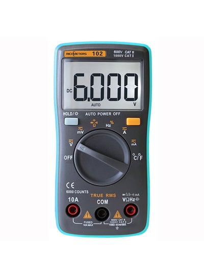 Buy Multifunctional Digital Multimeter Grey/Blue 13x6.5x3.2centimeter in UAE