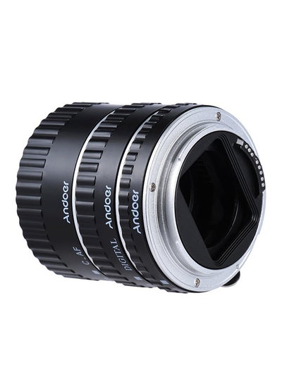 Buy AF Macro Extension Tube Ring For Canon EOS/EF/EF-S/60D/7D/5D II/550D Black/Silver in Saudi Arabia