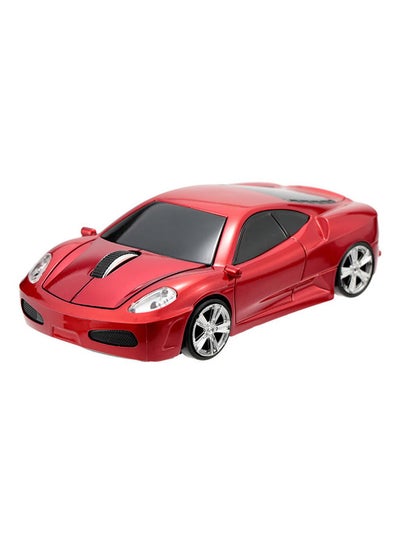 Buy Wireless Racing Car Shaped Optical USB Mouse Red/Black in UAE