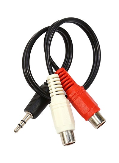 Buy RCA Female To Male Stereo Cable Black/Red/White in UAE