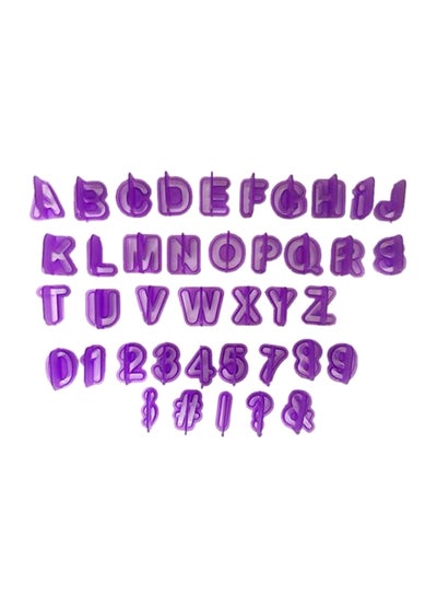 Buy 40-Piece Alphabet Letters And Numbers Cookie Cutter Set Purple in UAE