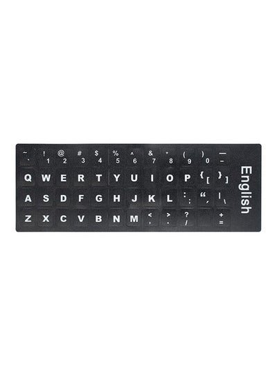 Buy QWERTY Replacement Keyboard Sticker Black in Saudi Arabia