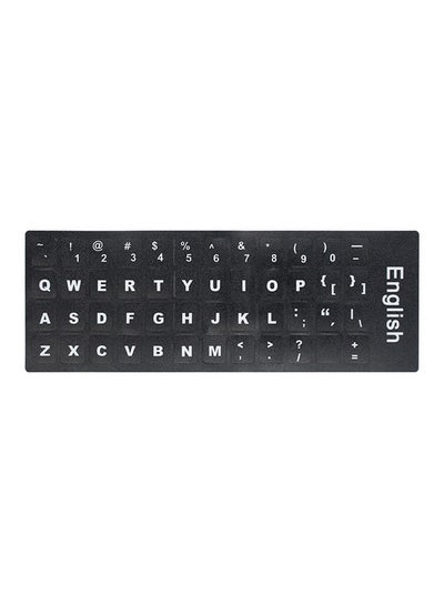 Buy QWERTY Replacement Keyboard Sticker Black in UAE