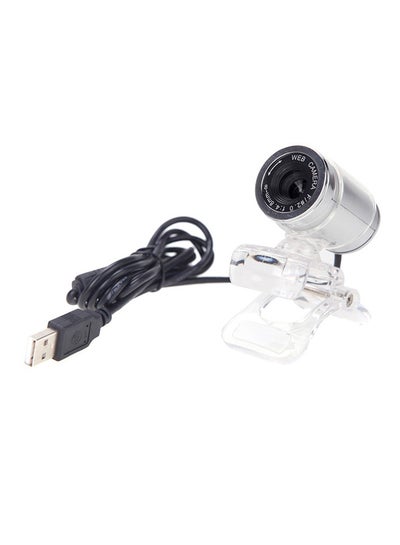 Buy Clip-On HD Web Cam With Mic Silver/Clear in UAE