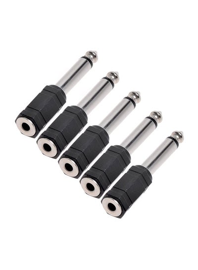 Buy 5- Peice Headphone Jack Adapter Black in UAE