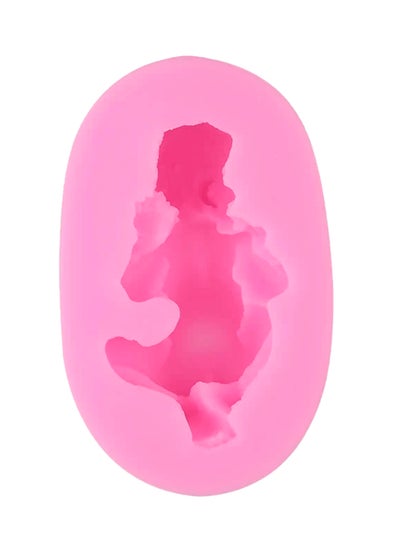 Buy Sleeping Baby Shaped Silicone Cake Mold H18935 Pink 7.2 x 4.5 x 2.5centimeter in UAE