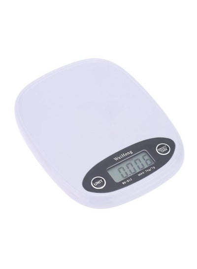 اشتري Mini Electronic Digital Pocket Food Weighing Scale E0898W أبيض 15 x 12 x 2 سنتيمتر في الامارات