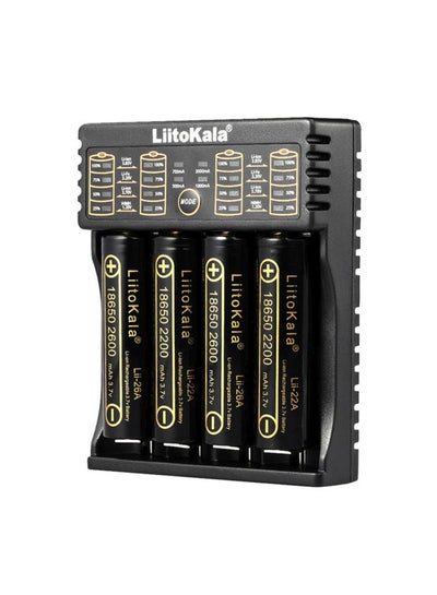 Buy Lii-402 Smart Battery Charger LED Indicators Display Black in UAE