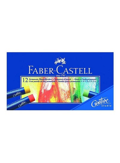 Buy 12-Piece Oil Pastel Colour Set Multicolour in Saudi Arabia