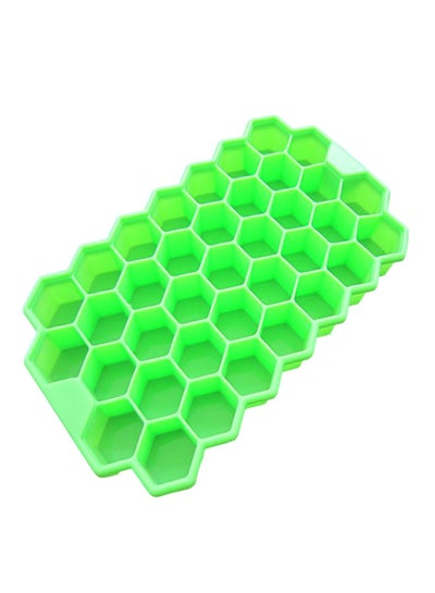 Buy Silicone Ice Cube Mold Tray Green 23.8x12.1x1.1centimeter in Egypt