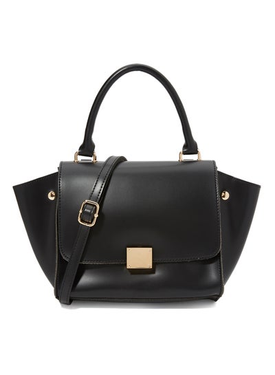 Buy Adjustable Strap Satchel Bag Black in UAE