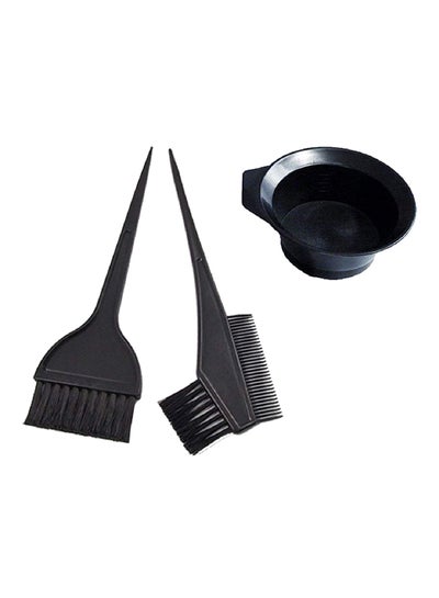 Buy 3-Piece Professional Salon Hair Dyeing Kit Black 20x6x6centimeter in UAE