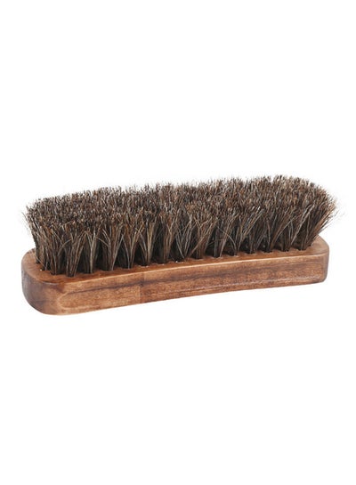 Buy Horsehair Shoe Cleaning Brush Brown 15.2x1.3x4.5cm in Saudi Arabia
