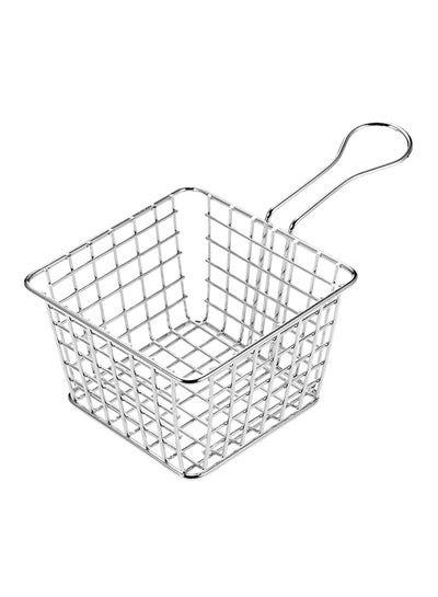 Buy Food Frying Basket Strainer Silver 18centimeter in UAE