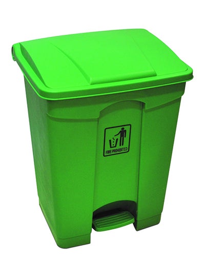 Buy Pedal Waste Bin With Lid Green 68Liters in UAE