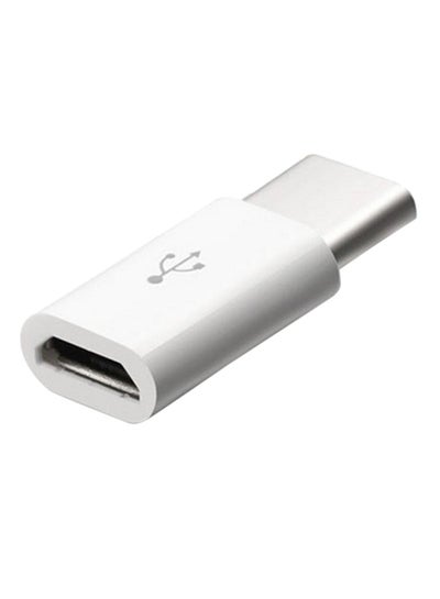 Buy USB Type-C Male to Micro USB Adapter white in Saudi Arabia