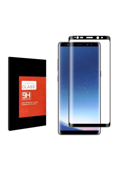 Buy Tempered Glass Screen Protector For Samsung Galaxy Note 8 Black in Saudi Arabia