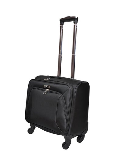 Buy Softside Small Cabin Luggage Trolley Black in Saudi Arabia