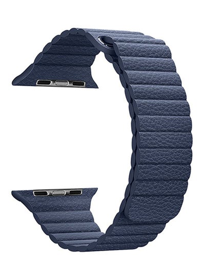 Buy Genuine Leather Loop Band For Apple Watch 40mm Blue in Saudi Arabia