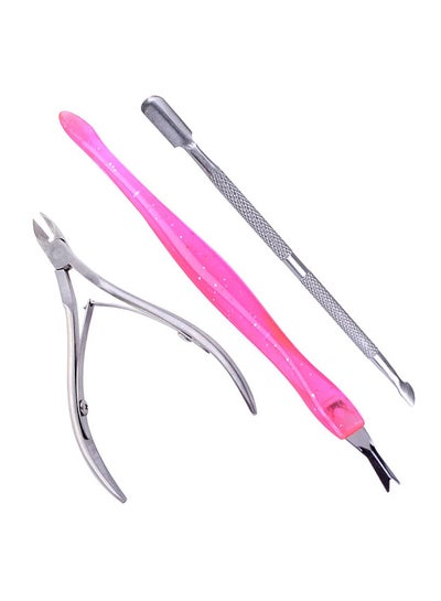 Buy 3-Piece Nail Cuticle Nipper Tool Set Multicolor in Egypt