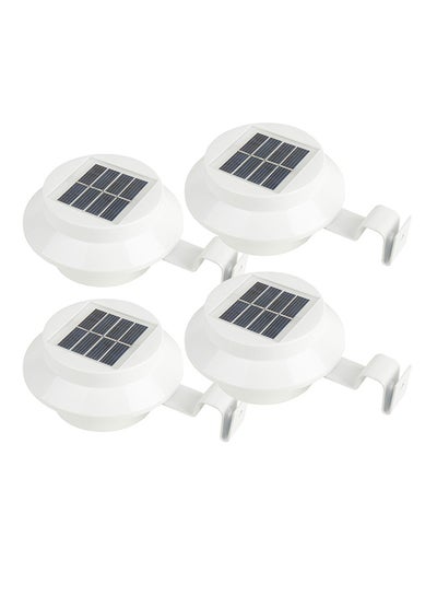 اشتري 4-Piece Solar Powered Wall Pathway Lamp أبيض 0.733 كغم في الامارات