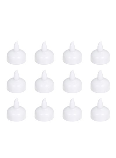 اشتري 12-Piece Floating LED Candle Light أبيض دافئ 0.159 كغم في الامارات