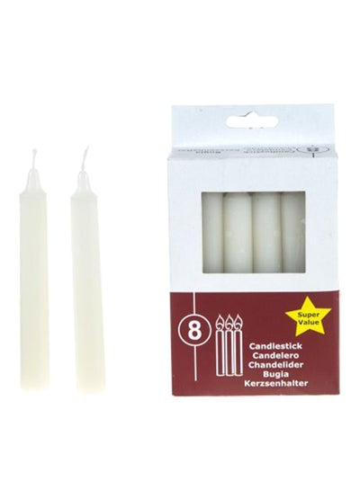 Ivory Taper Candles  Set of 14 Dripless 10 inch Tall 3/4 Thick Clean Burning 