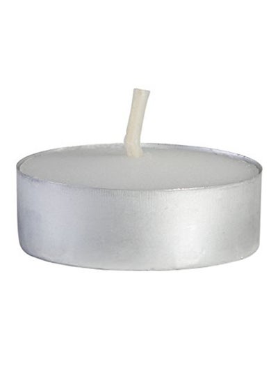 Buy 100-Piece Tea Light Candle Set Silver/White in Saudi Arabia