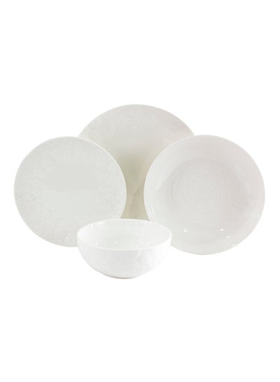 Buy 16-Piece 4 Persons Dinner Set White in Saudi Arabia