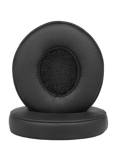 اشتري 2 Piece Replacement Earpads Ear Pad Cushion For Beats Solo 2 / 3 On Ear Wireless Headphones Black في السعودية