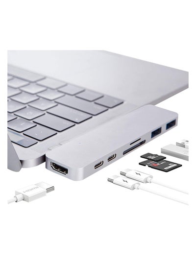 7-In-1 USB-C MacBook Pro 13/15-Inch 2016/2017/2018 And MacBook Air Silver price in Saudi Arabia Noon Saudi Arabia | kanbkam