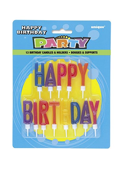 Buy Letter Happy Birthday Candles, 13Pc in UAE