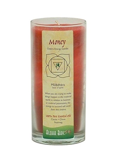 Buy Chakra Candle Jar, Money, Red in UAE